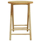 Petra Bamboo Garden Round Table | Foldable Design | Brown | 22x30"