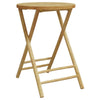 Petra Bamboo Garden Round Table | Foldable Design | Brown | 22x30"