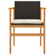 Kiki Outdoor Armchair Set of 2 | Solid Acacia Wood | Black-Cream White