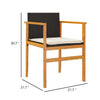 Kiki Outdoor Armchair Set of 2 | Solid Acacia Wood | Black-Cream White