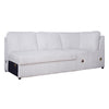 Jezz Sectional Sleeper Sofa w USB | 4 Pillows | Foam | Mist Gray Corduroy