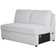 Jezz Sectional Sleeper Sofa w USB | 4 Pillows | Foam | Mist Gray Corduroy