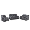 Olaf 3pc 6 Seater Power Recliner Set | USB | Adjustable Headrest | Gray