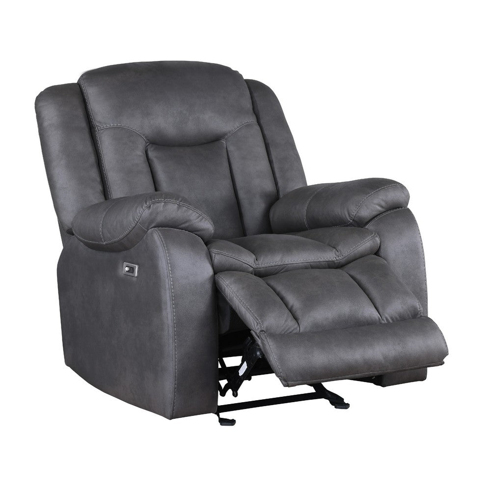 Olaf 3pc 6 Seater Power Recliner Set | USB | Adjustable Headrest | Gray