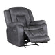 Olaf 3pc 6 Seater Power Recliner Set | USB | Adjustable Headrest | Gray