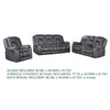 Olaf 3pc 6 Seater Power Recliner Set | USB | Adjustable Headrest | Gray