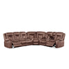 Olaf 3pc 6 Seater Power Recliner Sectional Sofa | Adj Headrest | Brown