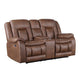 Olaf 3pc 6 Seater Power Recliner Sectional Sofa | Adj Headrest | Brown