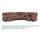 Olaf 3pc 6 Seater Power Recliner Sectional Sofa | Adj Headrest | Brown