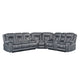 Olaf 3pc 6 Seater Power Recliner Sofa Set | Adjustable Headrest | Gray