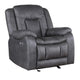 Olaf 3pc 6 Seater Power Recliner Sofa Set | Adjustable Headrest | Gray