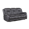 Olaf 3pc 6 Seater Power Recliner Sofa Set | Adjustable Headrest | Gray