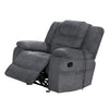 Reno 4pc 6 Seater Manual Recliner Sofa and Chair Set | Massage | Dark Gray