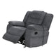 Reno 4pc 6 Seater Manual Recliner Sofa and Chair Set | Massage | Dark Gray