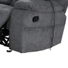 Reno 4pc 6 Seater Manual Recliner Sofa and Chair Set | Massage | Dark Gray