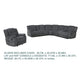 Reno 4pc 6 Seater Manual Recliner Sofa and Chair Set | Massage | Dark Gray