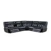 Nick 3pc 5 Seater Corner Manual Recliner Sofa | Cupholders | Black