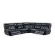 Nick 3pc 5 Seater Corner Manual Recliner Sofa | Cupholders | Black