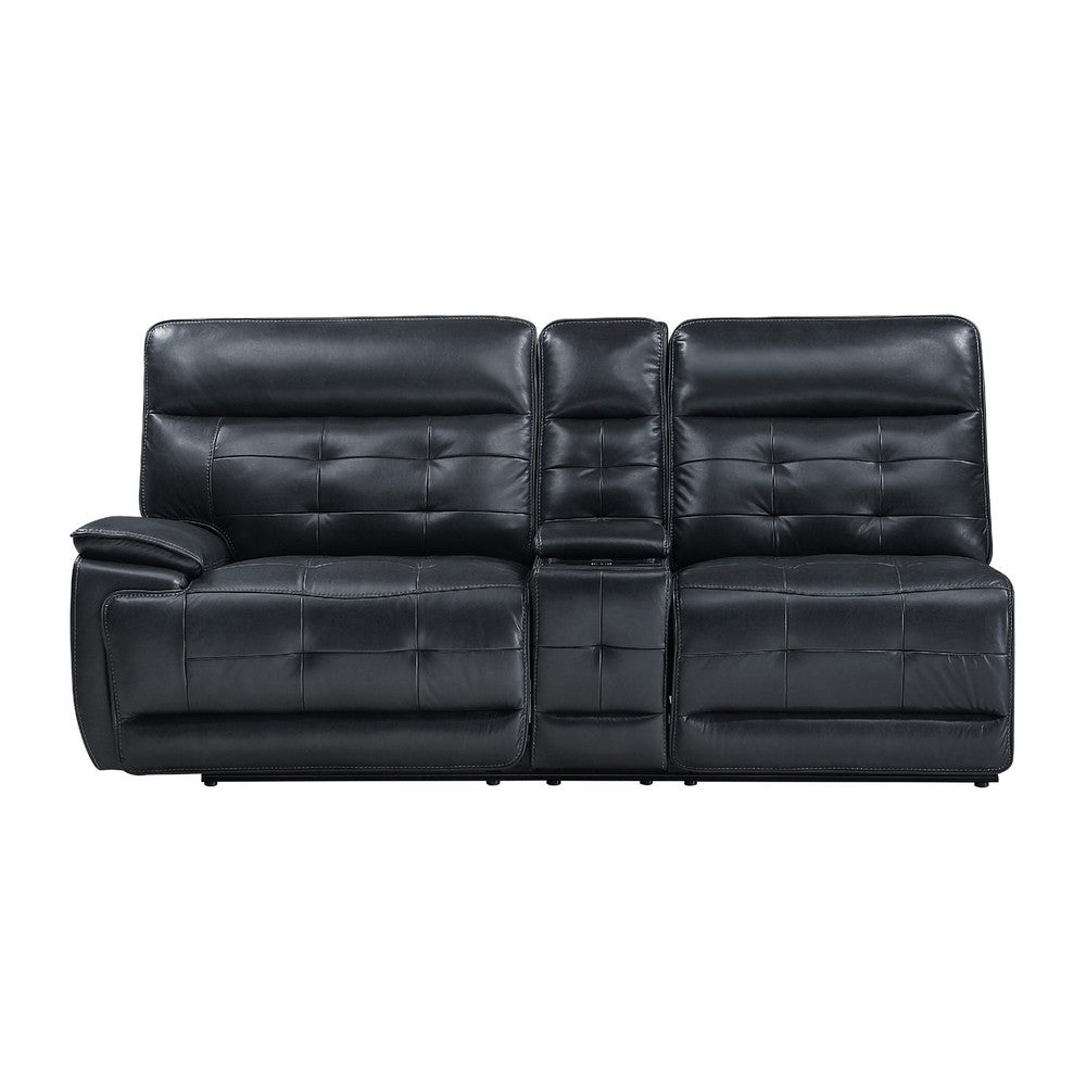 Nick 3pc 5 Seater Corner Manual Recliner Sofa | Cupholders | Black