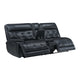 Nick 3pc 5 Seater Corner Manual Recliner Sofa | Cupholders | Black