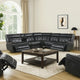 Nick 3pc 5 Seater Corner Manual Recliner Sofa | Cupholders | Black