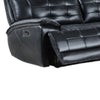 Nick 3pc Corner Power Recliner Sofa | 5 Seater | Cupholders | Black