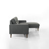 Vile 2pc Loveseat & Chaise Set | Foam & Dacron Fill | Gray Polyester