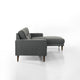 Vile 2pc Loveseat & Chaise Set | Foam & Dacron Fill | Gray Polyester