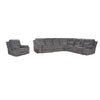 Ted 4pc Power Recliner Sofa Set | USB & Cupholders | Cloud Gray Polyester