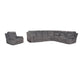 Ted 4pc Power Recliner Sofa Set | USB & Cupholders | Cloud Gray Polyester