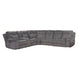 Ted 4pc Power Recliner Sofa Set | USB & Cupholders | Cloud Gray Polyester