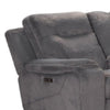 Ted 4pc Power Recliner Sofa Set | USB & Cupholders | Cloud Gray Polyester