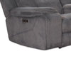 Ted 4pc Power Recliner Sofa Set | USB & Cupholders | Cloud Gray Polyester