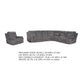 Ted 4pc Power Recliner Sofa Set | USB & Cupholders | Cloud Gray Polyester