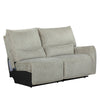 Rey 3pc Manual Reclining Sectional Sofa w Console & Wedge | Latte Gray