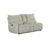 Rey 3pc Manual Reclining Sectional Sofa w Console & Wedge | Latte Gray