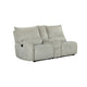 Rey 3pc Manual Reclining Sectional Sofa w Console & Wedge | Latte Gray