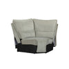 Rey 3pc Manual Reclining Sectional Sofa w Console & Wedge | Latte Gray