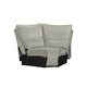Rey 3pc Manual Reclining Sectional Sofa w Console & Wedge | Latte Gray