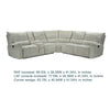 Rey 3pc Manual Reclining Sectional Sofa w Console & Wedge | Latte Gray
