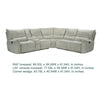 Rey 3pc Power Reclining Sectional Sofa w Console & Wedge | Latte Gray