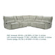 Rey 3pc Power Reclining Sectional Sofa w Console & Wedge | Latte Gray