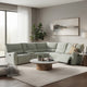Rey 3pc Power Reclining Sectional Sofa w Console & Wedge | Latte Gray