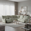 Rey 3pc Power Reclining Sectional Sofa w Console & Wedge | Latte Gray