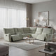 Rey 3pc Power Reclining Sectional Sofa w Console & Wedge | Latte Gray