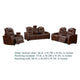 Choi 3pc Reclining Glider, Sofa, Loveseat, Chair Set | Brown Faux Leather