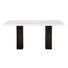 Fesy Dining Table | 68" Faux Marble Top w Adjustable Height | Black White