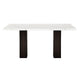 Fesy Dining Table | 68" Faux Marble Top w Adjustable Height | Black White
