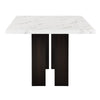 Fesy Dining Table | 68" Faux Marble Top w Adjustable Height | Black White