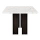 Fesy Dining Table | 68" Faux Marble Top w Adjustable Height | Black White